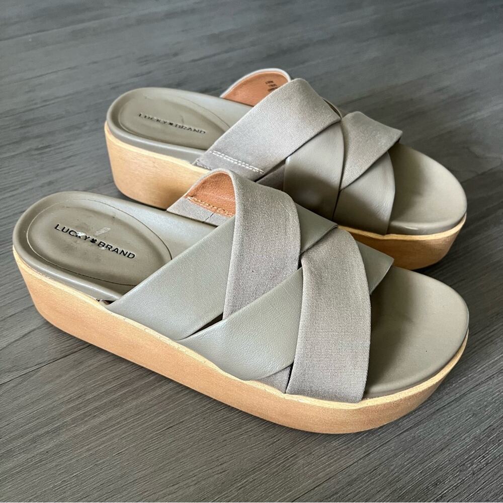 Lucky Brand Dikona Strappy Platform Wedge Sandal 11M